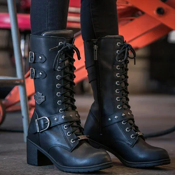 Harley-Davidson Women's Aldale Waterproof Leather Riding Boots - Picture 6 of 6